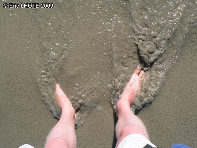 Mes pieds dans le sable